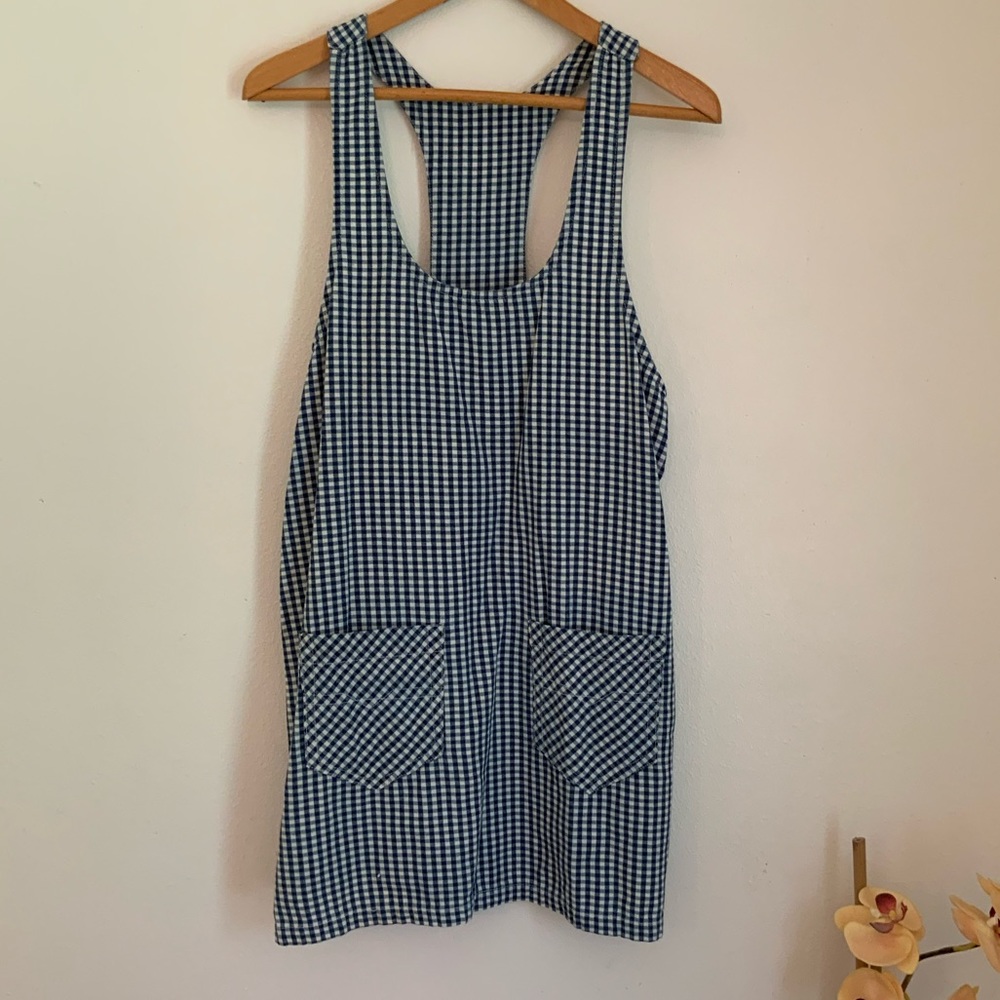 Vintage Express Gingham Romper Dress